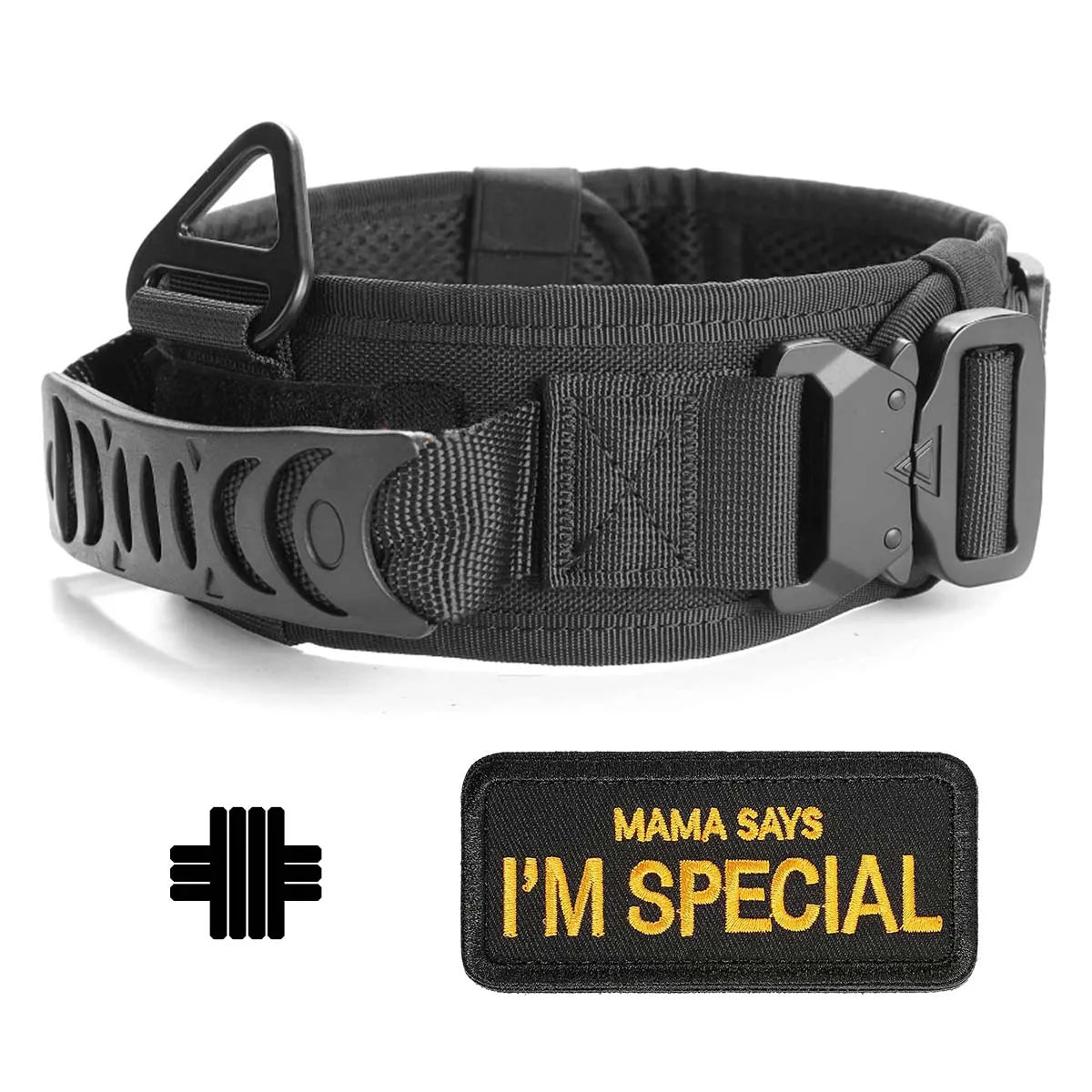 Military-Grade Tactical Dog Collar with Handle Heavy Duty Collar for Medium and Large Dogs Provides Ultimate Control