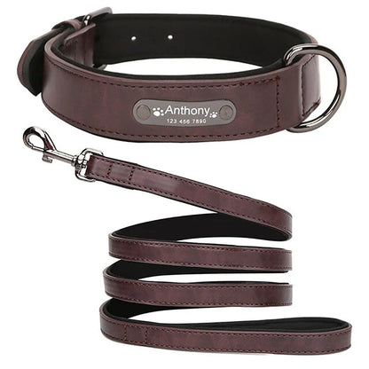 Custom Luxury Large Small Big Dog Collar Leather Personalized, Wide Leather Personalized Collar for Dogs Name Engraved
