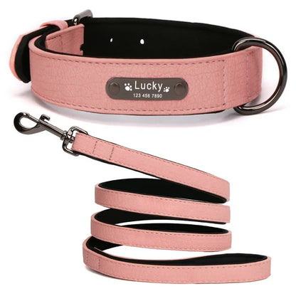 Custom Luxury Large Small Big Dog Collar Leather Personalized, Wide Leather Personalized Collar for Dogs Name Engraved