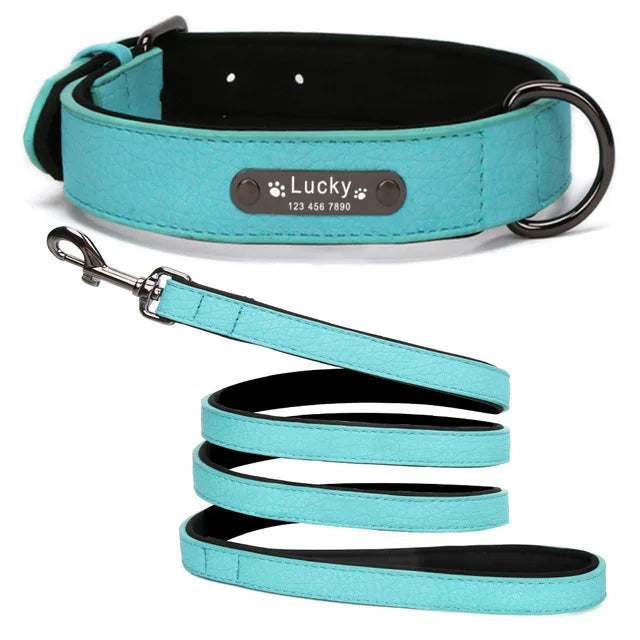 Custom Luxury Large Small Big Dog Collar Leather Personalized, Wide Leather Personalized Collar for Dogs Name Engraved