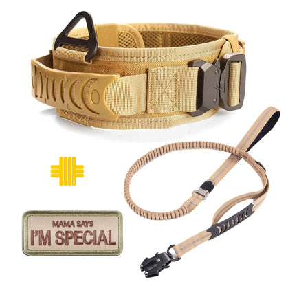 Military-Grade Tactical Dog Collar with Handle Heavy Duty Collar for Medium and Large Dogs Provides Ultimate Control