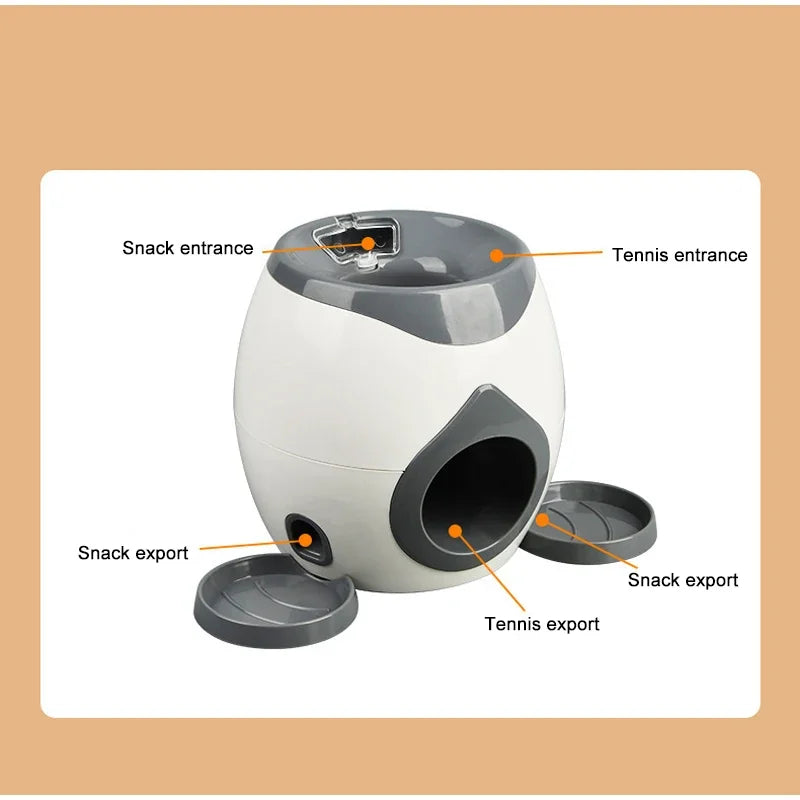 Dog Tennis Ball Treat Dispenser Smart Interactive Dog Toy with Reward System for Puppy Behavior Training Indoor Exercise