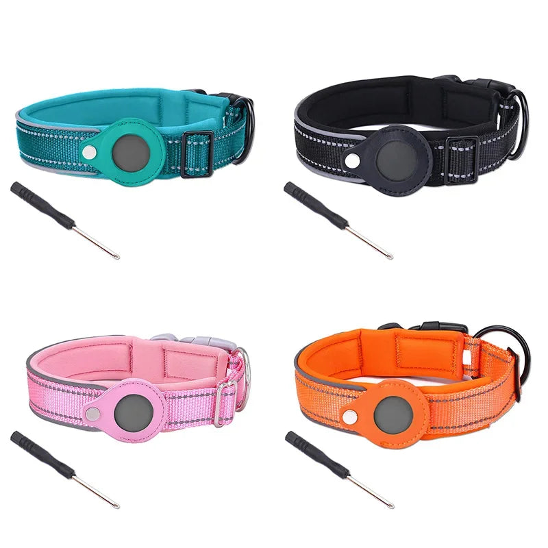 Waterproof GPS Dog Collar with AirTag Holder 🐕📍