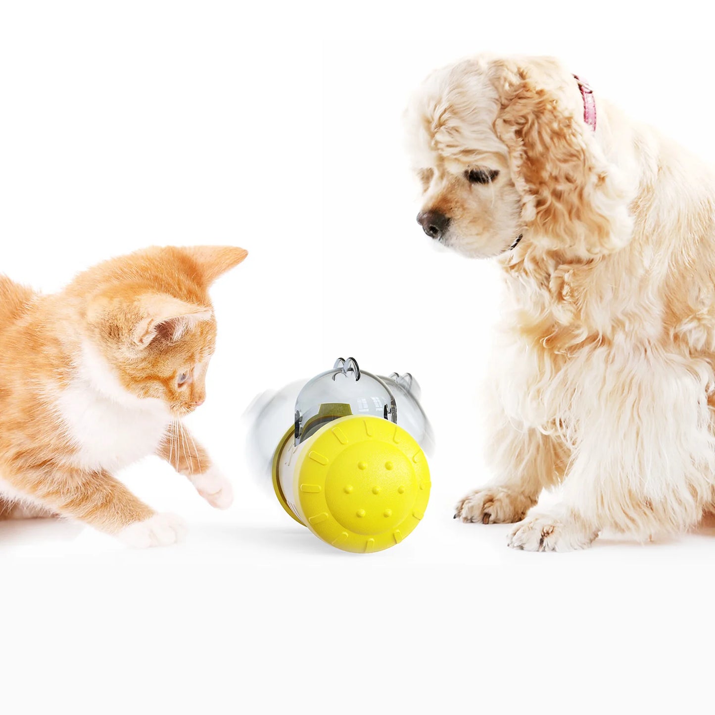 Dog Treat Dispensor Toy For Small Big Dogs Tumbler Interactive Toys Puppy Cat Slow Food Feeder Dispenser IQ Training Pet