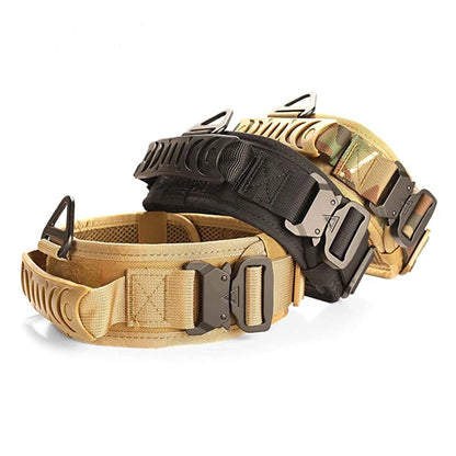 Military-Grade Tactical Dog Collar with Handle Heavy Duty Collar for Medium and Large Dogs Provides Ultimate Control