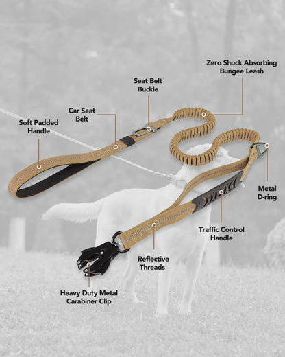 Military-Grade Tactical Dog Collar with Handle Heavy Duty Collar for Medium and Large Dogs Provides Ultimate Control
