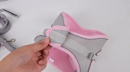 Puppy Harness Set Dog Accessories Adjustable Puppy and Cat Harness Vest French Bulldog Chihuahua Small Dog Collar Pet Leash Dogs