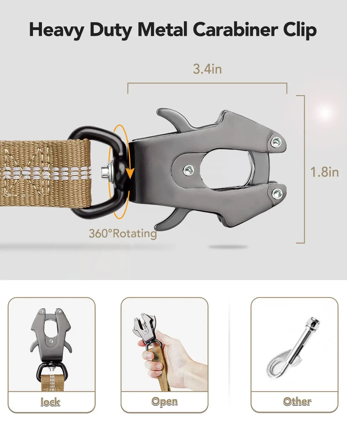 Military-Grade Tactical Dog Collar with Handle Heavy Duty Collar for Medium and Large Dogs Provides Ultimate Control