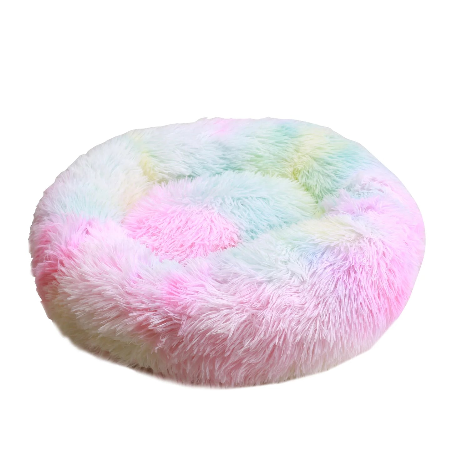 50cm Round Pet Bed Calming Dog & Cat Anti-Anxiety Donut Cuddler Round Cozy Ultra Kennel Washable Plush Cushion Winter Warm Sleep