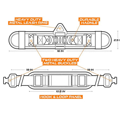 Military-Grade Tactical Dog Collar with Handle Heavy Duty Collar for Medium and Large Dogs Provides Ultimate Control