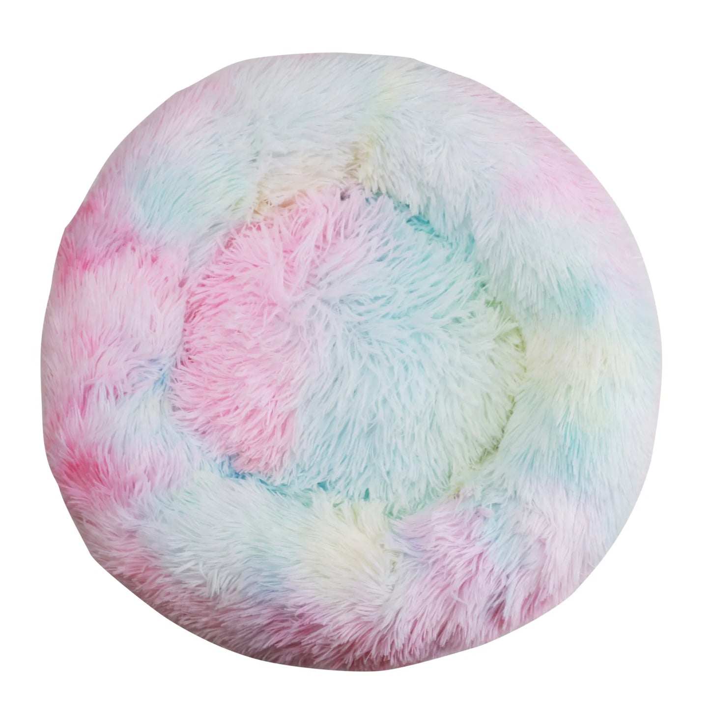 50cm Round Pet Bed Calming Dog & Cat Anti-Anxiety Donut Cuddler Round Cozy Ultra Kennel Washable Plush Cushion Winter Warm Sleep