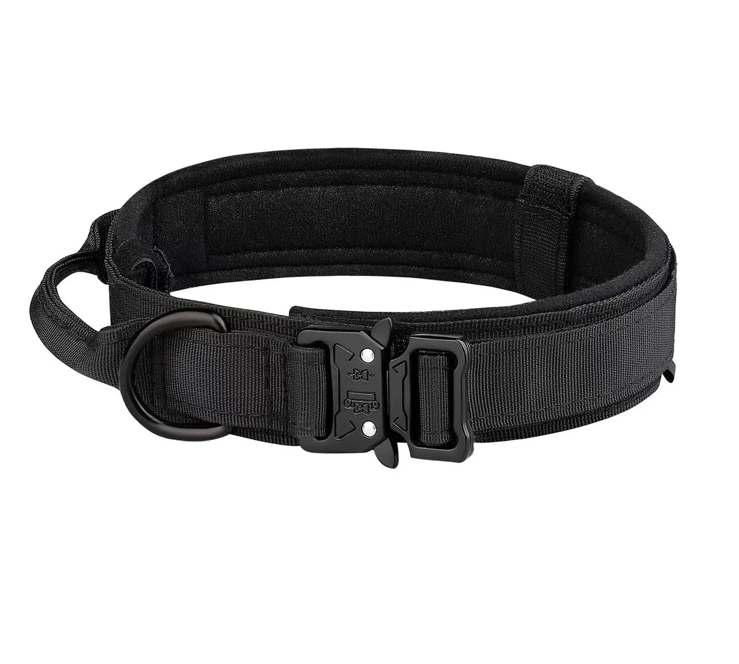 Strong Military Training Tactical Dog Collar with Control Handle and Heavy Quick-Release Metal Buckle for Medium Large Breed Dog
