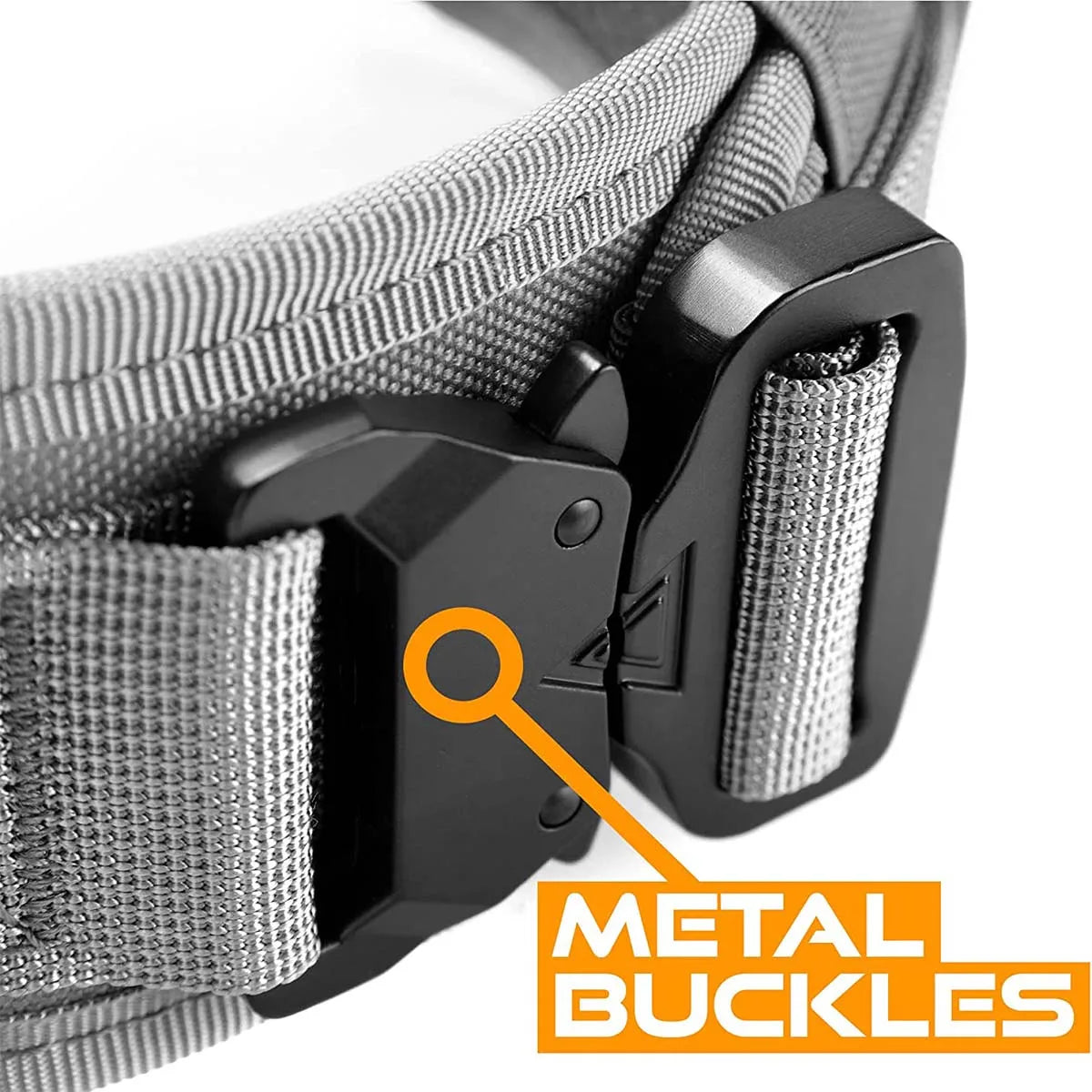 Military-Grade Tactical Dog Collar with Handle Heavy Duty Collar for Medium and Large Dogs Provides Ultimate Control