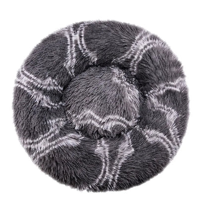 Round Pet Bed for Large Dog Bed Donut Long Plush Cat Bed for Medium Dog House Winter Warm Sleeping Pet Kennel Removable Dog Sofa