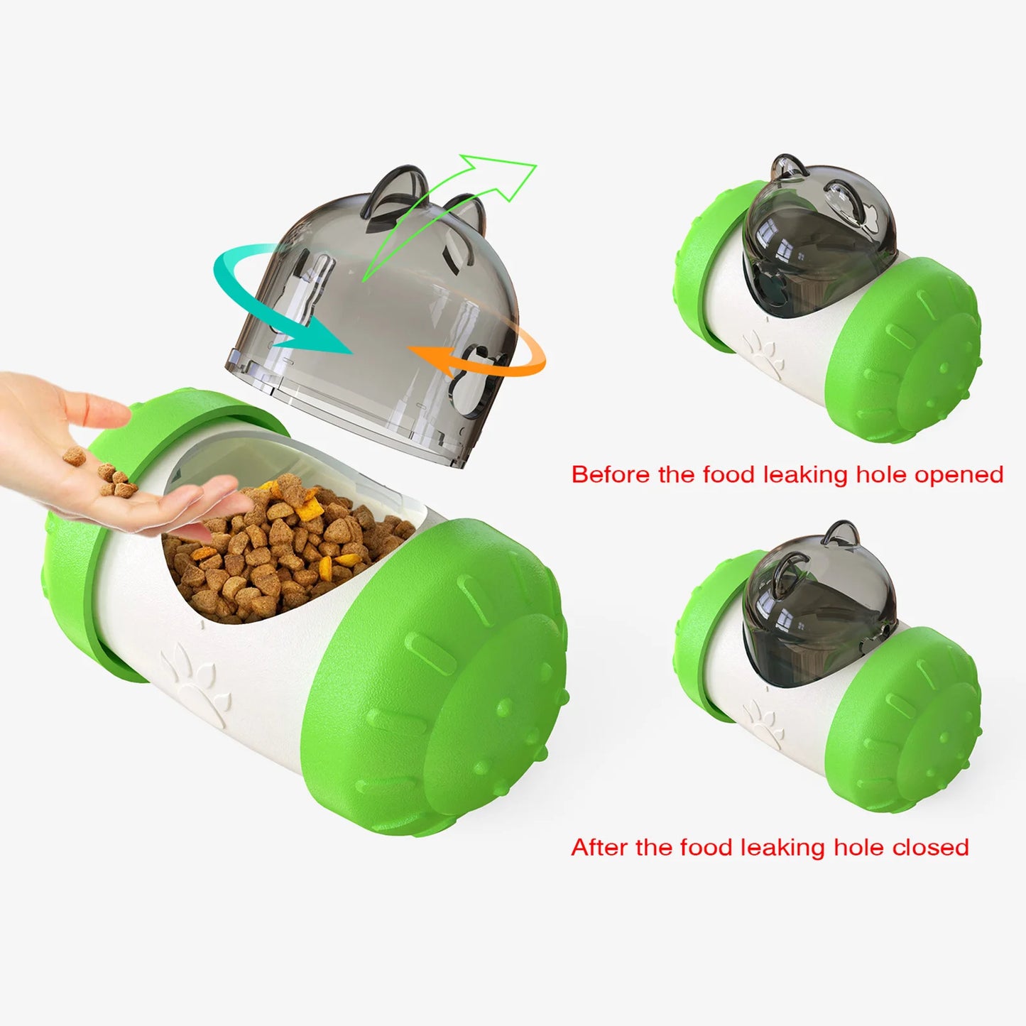 Dog Treat Dispensor Toy For Small Big Dogs Tumbler Interactive Toys Puppy Cat Slow Food Feeder Dispenser IQ Training Pet