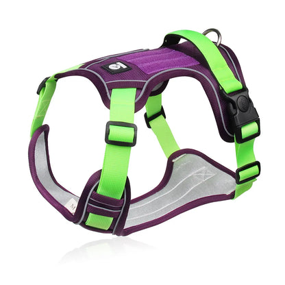 No Choke Dog Harness for Large Dogs No Pull Service Dog Vest with Reflective Strips and Control Handle Adjustable Comfortable