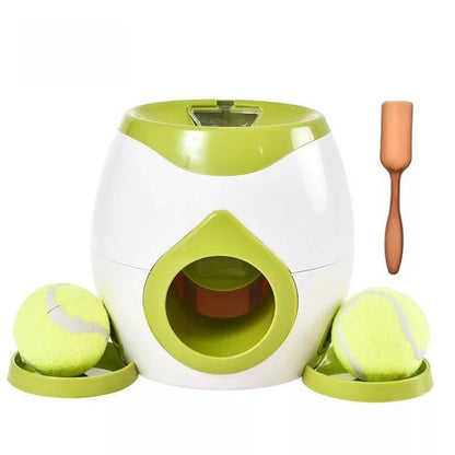 Dog Tennis Ball Treat Dispenser Smart Interactive Dog Toy with Reward System for Puppy Behavior Training Indoor Exercise
