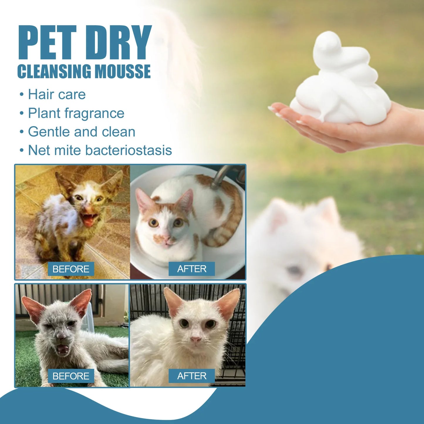 Pet Dry Shampoo Foam 🐶🐱🧴