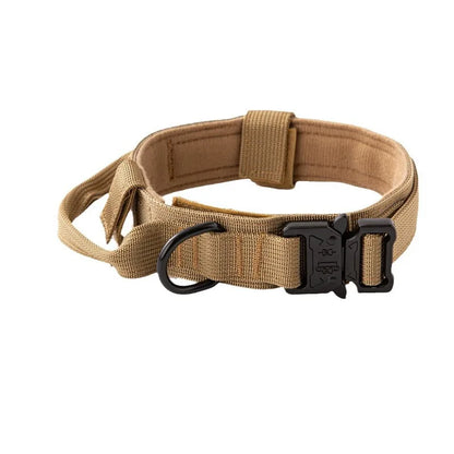 Strong Military Training Tactical Dog Collar with Control Handle and Heavy Quick-Release Metal Buckle for Medium Large Breed Dog