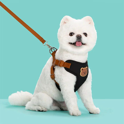 Pet Dog Harness Leash Set Small Medium Dog Cat Vest Breathable Puppy Chest Strap French Bulldog Chihuahua Harness Pet Supplies
