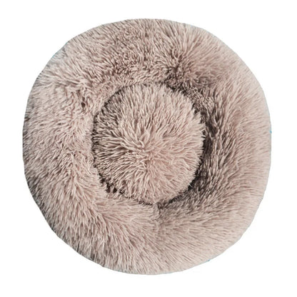 Round Pet Bed for Large Dog Bed Donut Long Plush Cat Bed for Medium Dog House Winter Warm Sleeping Pet Kennel Removable Dog Sofa