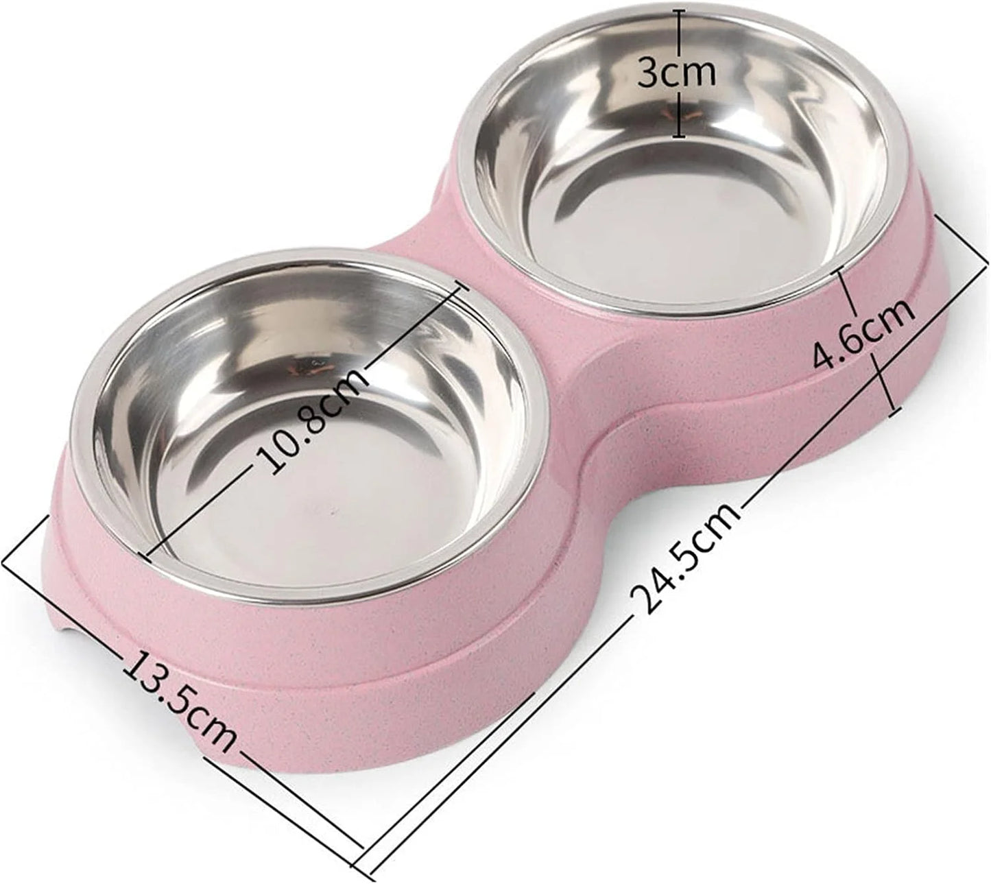 Double Pet Bowls Dog Food Water Feeder Stainless Steel Pet Drinking Dish Feeder Cat Puppy Feeding Supplies Small Dog Accessories