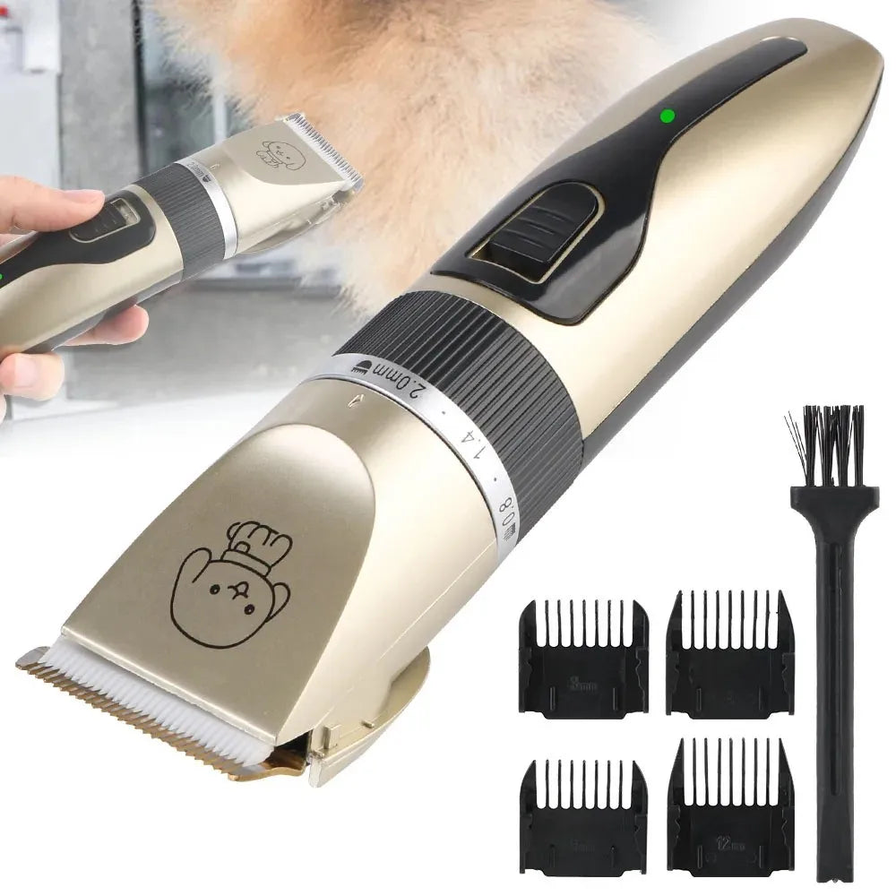 Professional 4-in-1 Electric Pet Grooming Tool Set Dog Hair Clippers USB Rechargeable Pets Haircut Trimmer Shaver Cats Supplies