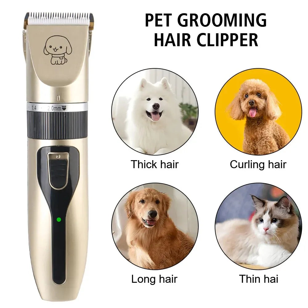 Professional 4-in-1 Electric Pet Grooming Tool Set Dog Hair Clippers USB Rechargeable Pets Haircut Trimmer Shaver Cats Supplies