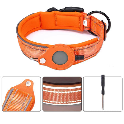 Waterproof GPS Dog Collar with AirTag Holder 🐕📍