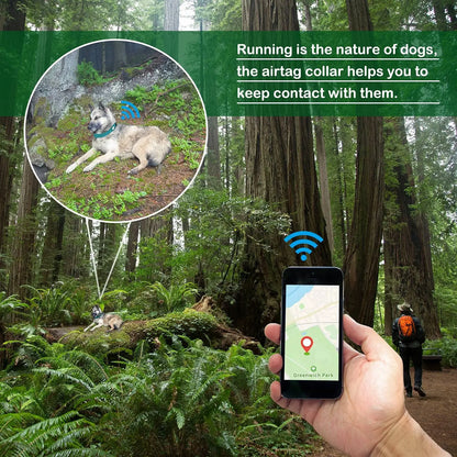 Waterproof GPS Dog Collar with AirTag Holder 🐕📍