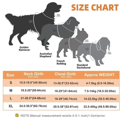 No Choke Dog Harness for Large Dogs No Pull Service Dog Vest with Reflective Strips and Control Handle Adjustable Comfortable