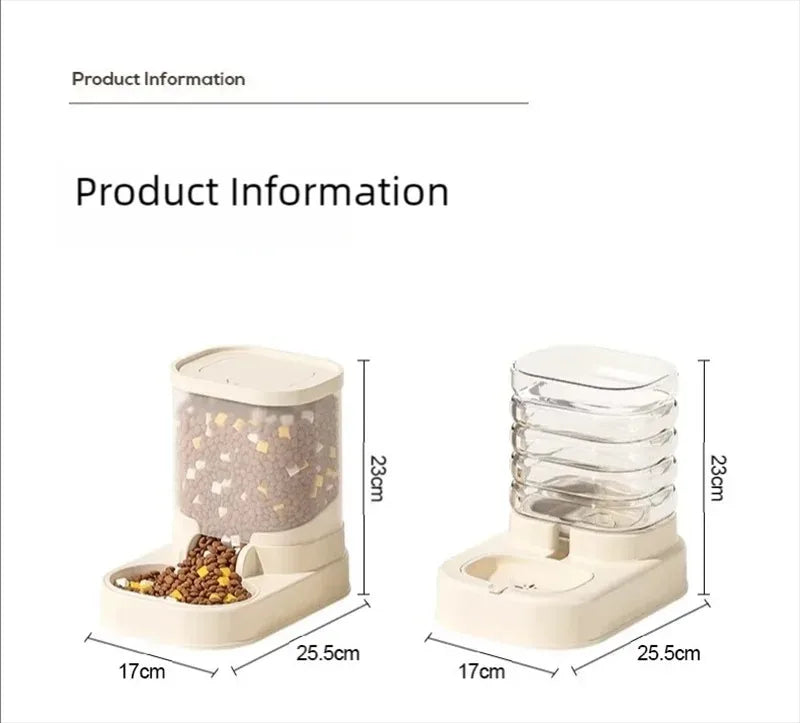 Gravity Pet Feeder and Water Dispenser Set Automatic Dog Feeder and Dog Water Dispenser for Dogs Cats Pets Animals Large Capaci